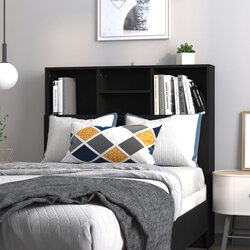vidaXL uzglavlje s ormarićem crno 100 x 19 x 103,5 cm Cijene