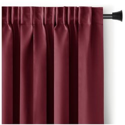 Restilo Bordo rdeča zatemnitvena izolacijska zavesa 140x270 cm Pleat – Cene