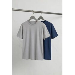 Trendyol Muški set majica TMNSS19BO0075, Sivo-tamnoplavi Cene