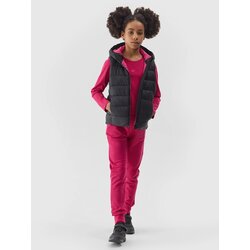 4f girls' synthetic down down vest - black Cene