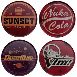 Fallout metalni podmetači za čaše, set od 4, prečnik 89 mm Cene