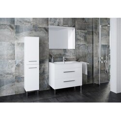 Tboss kopalniška omarica z umivalnikom trento, 90cm, bela si Cene