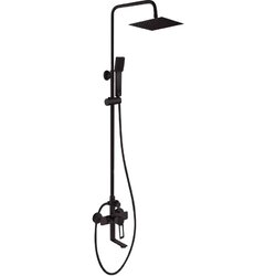 AQUAART pršni set z nadglavno prho intenso (črna, 21 cm, z armaturo z izlivom, višina 160 cm) Cene
