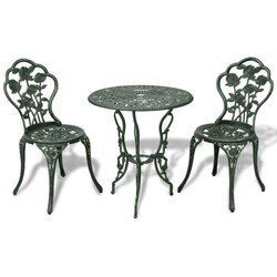 Bistro 3-dijelni bistro set od lijevanog aluminija zeleni Cene