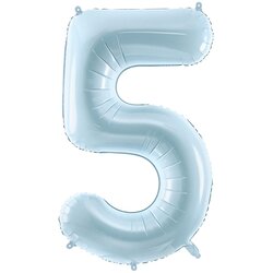 PARTY DECO balon folija številka ''5'', 72cm, svetlo modra Cene