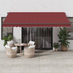 vidaXL Avtomatsko zložljiva tenda z LED bordo 450x300 cm Cene