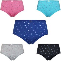 Fine Woman 3-PACK ženske visoke spodnjice Rožice Cene