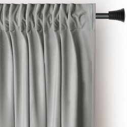 AmeliaHome Svijetlo siva zavjesa za djelomično zamračenje od samta 140x270 cm Pleat – Cene
