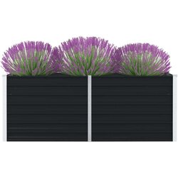 vidaXL Povišena vrtna gredica 160x80x45 cm pocinčani čelik antracit Cijene