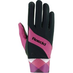 Roeckl Jahalne rokavice Martingale - Black/Posh Pink - 8.5 Cene