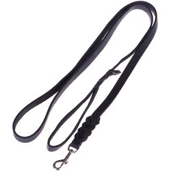 Heim Usnjeni povodec z vtkano karabinsko zaponko, črn - 200 cm dolžina / 18 mm širina Cene