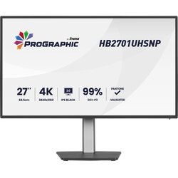 Iiyama 27" IPS BLACK 2.0 panel monitor (LAN 96W PD DP-OUT), 4ms, 15cm height adj. stand, 450cd/m2, CR 3000:1, HDMI, DisplayPort, Speakers HB2701UHSNP-B1 Cene