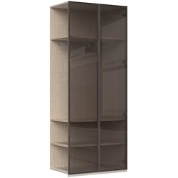 Jela Jagodina dodatni plakar sa aluminijumskim ramom DP2-2AL - kolekcija opera - bež tekstil/al ram kašmir - 90X224X56cm Cene
