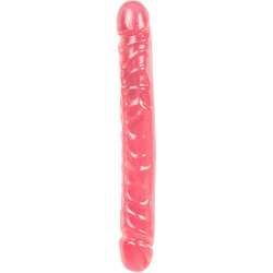 Crystal Jellies Dvojni dildo Jr. Veined Double Header – 30 cm, roza Cene