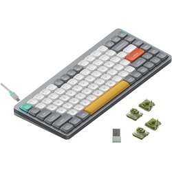 Nuphy Air75 V2 Brezžična Mehanska Tipkovnica, Bluetooth / 2.4 GHz, Slim, US Layout, Lunar Gray Switch Moss, (21755800) Cene