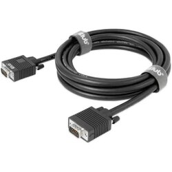 Club3d VGA priključni kabel VGA 15-polni utikač, VGA 15-polni utikač 3 m crna CAC-1703 mogućnost vijčanog spajanja, pozlaćeni kontakti VGA kabel Cene