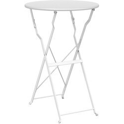 vidaXL Zložljiva Bistro Miza Bela Ø50x71 cm Praškasto Premazano Jeklo Cene