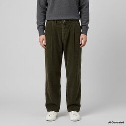 Amish Hlače s 5 žepi Js) No Gender Unisex Corduroy Sw Kaki Cene