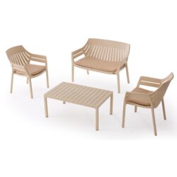 BOLZZ baštenski set, sofa, 2 stolice i sto HILTON, Bež Cene