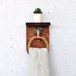 Hanah home polica sa držačem Cop059, 16x11x25 cm, boje oraha Cene