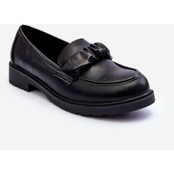 Kesi Leather Moccasins Flat heel shoes black SBarski HY335 Cene
