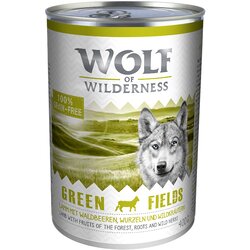 Wolf of Wilderness Varčno pakiranje Adult 24 x 400 g - Green Fields - jagnjetina Cene