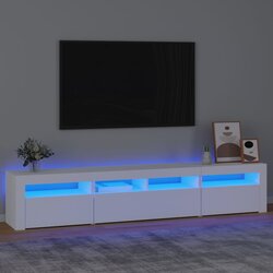 vidaXL TV ormarić s LED svjetlima bijeli 210x35x40 cm Cijene