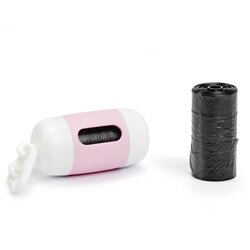 Beeztees plastična torbica sa kesicama za izmet - roze Cene