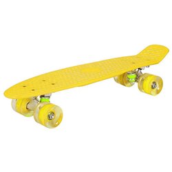 Skateboard Skejt z LED kolesi, rumen Cene