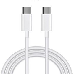 X Wave kabl USB tip-C muški - (tip-C muški) dužina 1M/5A/bakar/beli brzo punjenje ( TYPE C - TYPE C ) Cene