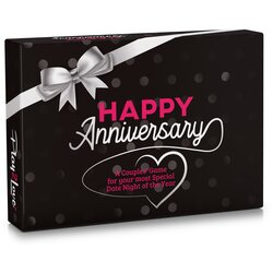 Spielehelden Happy Anniversary Black Edition, kartaška igra za parove, 110 pitanja, poklon kutija, na engleskom jeziku Cene