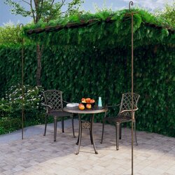 vidaXL Vrtna pergola antično rjava 4x3x2,5 m železo Cene