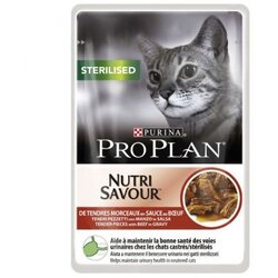 Pro Plan Purina Nutrisavour Sterilised 6 x 85 g - Govedina Cene