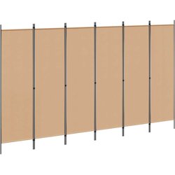  Razdjelnik prostora s 6 panela Bež 300 x 180 cm Tkanina - Bež 6 Cijene