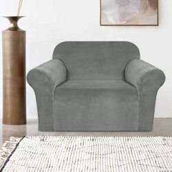  Rastegljiva navlaka Velvet-fotelja 80-120cm siva Cene