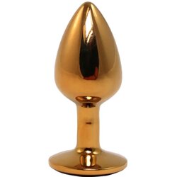 Fantasy toys anal butt plug metal gold s Cene