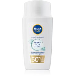 Nivea SUN Derma Skin Clear krema za obraz za sončenje za kožo z nepravilnostmi SPF 50+ 40 ml Cene