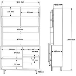 Hanah home RE7-W white multi purpose cabinet Cene