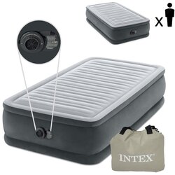 Intex madrac na napuhavanje s električnom pumpom 191 x 99cm sivi Cijene