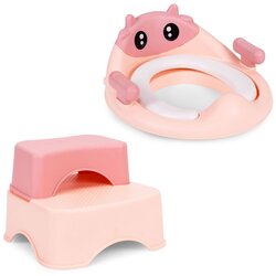 ECO TOYS sjedalo za toalet s ljestvicama i platformom za djecu – roza Cijene