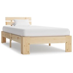 vidaXL Posteljni okvir iz trdne borovine 100x200 cm, (20606269) Cene