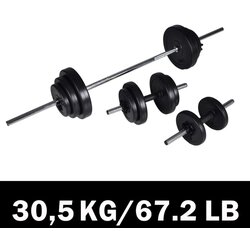  Šipka i 2 seta utega 30,5kg Cijene