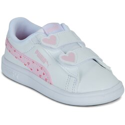 Puma Patike za djevojčice Smash 3.0 Hearty V Inf, 405639-01, Bielo-roze Cijene