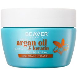 Beaver Maska za popravak kose s arganovim uljem i keratinom 250 ml Cene