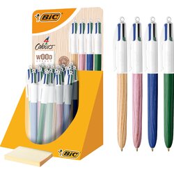 Bic izvlečni kemični svinčnik v 4 barvah v lesenem slogu, zaslon 30, (21656288) Cene