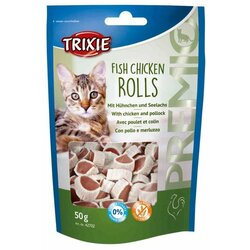 Trixie poslastica za mačke premio fish chicken rolls 50g Cene