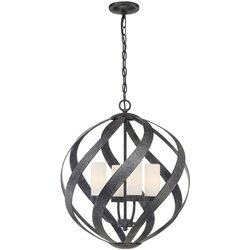 Quintiesse Quoizel Blacksmith Sferična viseča stropna svetilka, staro črna, IP44, (22098086) Cene