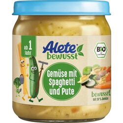 Alete Bio zelenjava s špageti in bio puranom - 250 g Cene