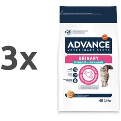 Advance vet. dieta za mačke Urinary Sterilized Low Calorie - piščanec 3 x 2,5 kg Cene