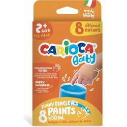 Carioca Baby Finger Paint 2+, 50ml - 8 kos. Cene